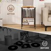HDZNVF Record Player Stand Vinyl Record Storage Table Holds Up To 120 Vinyl Records Coffee/Black - 4 of 4