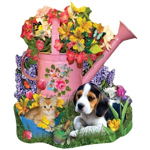 Sunsout Spring Watering Can 1000 pc Special Shape  Jigsaw Puzzle 97165 - 1 of 4