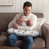 Boppy Original Nursing Pillow Cover - Gray Gold Giraffes - image 3 of 4