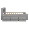 NicBex Full Size Wooden Platform Bed, Modern Storage Bed Frame with 6 Drawers and Bedside Bookcases for Bedroom - 3 of 4