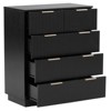 Karl Home 5-Drawer Black MDF 28.35in. W Chest of Drawer - 2 of 4