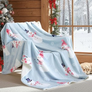 Christmas Plaid Blanket Soft Flannel Throw Blanket for Couch and Bed, Christmas Gift. - 1 of 4