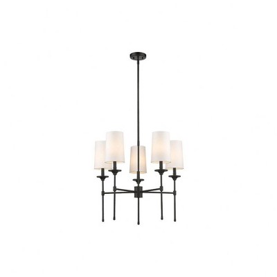 Z-Lite Emily 5 - Light Chandelier in  Matte Black