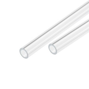 Unique Bargains Lamp Lantern Water Cooling System Acrylic Round Pipes Clear 2 Pcs 14" - 1 of 4