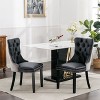 CAVINAS Dining Chairs with PU & Velvet Upholstered Backrest, Nailhead Trim & Triple Elastic Seat Cushion, Set of 2 - 2 of 4