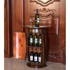 Vintiquewise Wooden Wine Barrel Console, Bar End Table Lockable Cabinet - 3 of 4