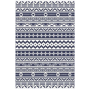 Reversible Outdoor Rug with Carry Bag, Waterproof Plastic Straw Mat for Patio, RV Camping, or Beach - 1 of 4
