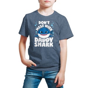 Boys' - Baby Shark - Don't Mess With Dadday Shark Short Sleeve Graphic T-Shirt - 1 of 4