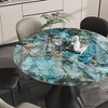 Versatile Dining Table with Marble-Pattern Stone Top & Steel Base - 4 of 4