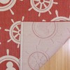 Disney by Gertmenian 6'5"x9'6" Mickey Mouse Maritime Flatweave Indoor Outdoor Accent Rug Red: Durable Polypropylene, Woven Texture - 3 of 4