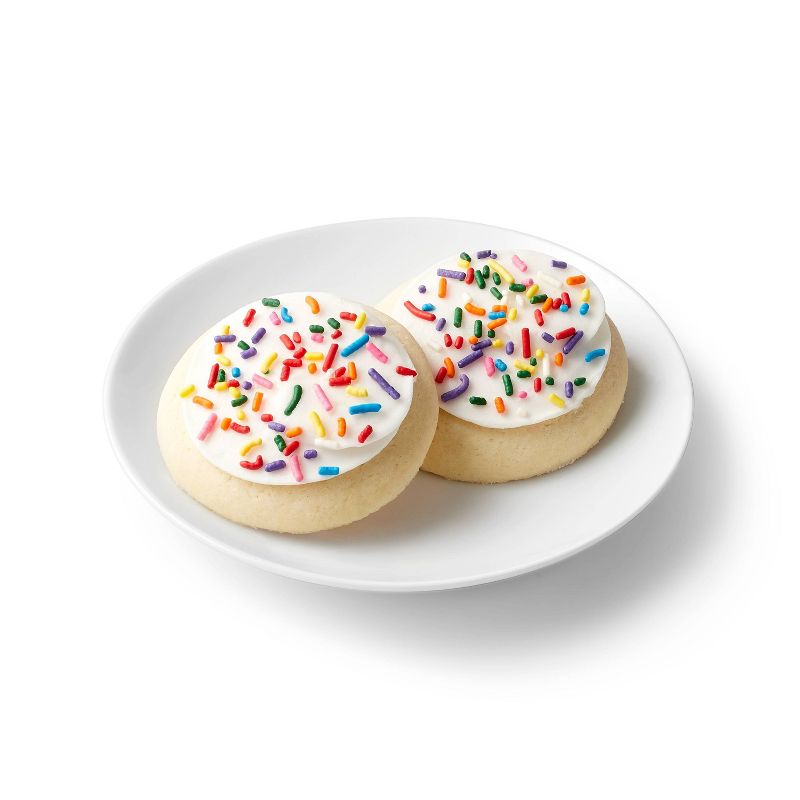 White Frosted Sprinkles Sugar Cookies - 13.5oz/10ct - Favorite Day&#8482;, 2 of 4
