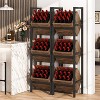 Tribesigns 3 Tier Wooden Freestanding Floor Bottle Rack, Wobble-Free Liquor Storage Stand, Liquor Bottle Organizer for Kitchen, Cellar - 4 of 4