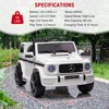 Coucheta Licensed Mercedes G63 Kids Ride-On Car with Remote Control - Suspension, Safety Lock, Soft Start, LED Lights & Bluetooth Music - 2 of 4
