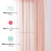 HLC.ME Sheer Voile Transparent Window Treatment Rod Pocket Curtain Panels - Set of 2 - 3 of 4