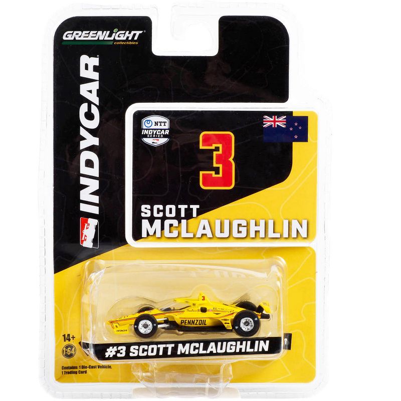 Dallara IndyCar #3 Scott McLaughlin "Pennzoil" Team Penske "NTT IndyCar Series" (2022) 1/64 Diecast Model Car by Greenlight, 3 of 4