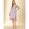 Allegra K Women's Spaghetti Straps Ruffled Sleeves Asymmetrical High Low Floral Midi Sundresses - 3 of 4