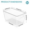 LunaLulinlk Clear Plastic Storage Bins, 4 PCS Pantry Organizer Bins with Handle,Medium - 2 of 4