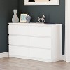 VYNXARIA Versatile 6 Drawer White Double Dresser: Ideal for Bedroom, Living Room & Hallway - 3 of 4
