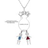 Necklace Charm Holder for Grandma by Ginger Lyne Sterling Silver  Cz - image 3 of 3