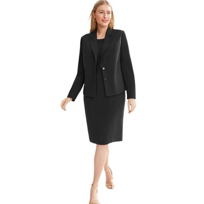 Jessica London Women's Plus Size 2-Piece Stretch Crepe Single-Breasted Jacket Dress