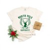 Simply Sage Market Women's North Pole University Reindeer Short Sleeve Garment Dyed Tee - 3 of 4
