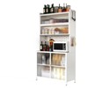 Okak Tall Cabinet with Anti-Tip Design, Pantry Cabinet with 6 Level Flip Doors and Pegboard, Cabinet for Kitchen, Dining Room, Living Room - 3 of 4