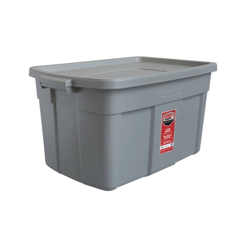 Rubbermaid Roughneck 31 Qt/ 7.75 Gal Clear Stackable Storage Containers  w/Grey Lids, 6-Pack RMRC031003 - The Home Depot