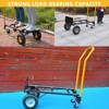 Dolly Cart with Wheels,Capacity Dolly with Wheels,2-in-1 Foldable Hand Truck with 4 Non-Flat Wheels | for Moving, Warehouse, Office, Grocery - 2 of 4