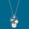Ross-Simons 7-9.5mm Cultured Pearl and 1.90 ct. t.w. Multi-Gemstone Pendant Necklace in Sterling Silver - 3 of 4