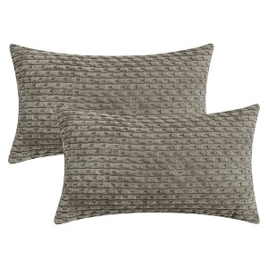 REGALWOVEN Soft Corduroy Throw Pillow Covers for Couch Bed Sofa Home Decor 2 Pcs - 1 of 4