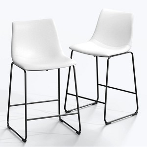 Dreama Retro Side Chair Dining Chair with Metal Legs for Kitchen, Living, Dining Room, Set of 2,The Pop Home - 1 of 4