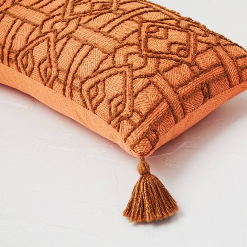 Oversized Diamond Lumbar Throw Pillow Terracotta - Opalhouse&#8482; designed with Jungalow&#8482;, 4 of 7