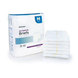 McKesson Ultimate Briefs, Incontinence, Unisex, Maximum Absorbency, Unisex, Medium, 16 Count, 1 Pack - 1 of 3
