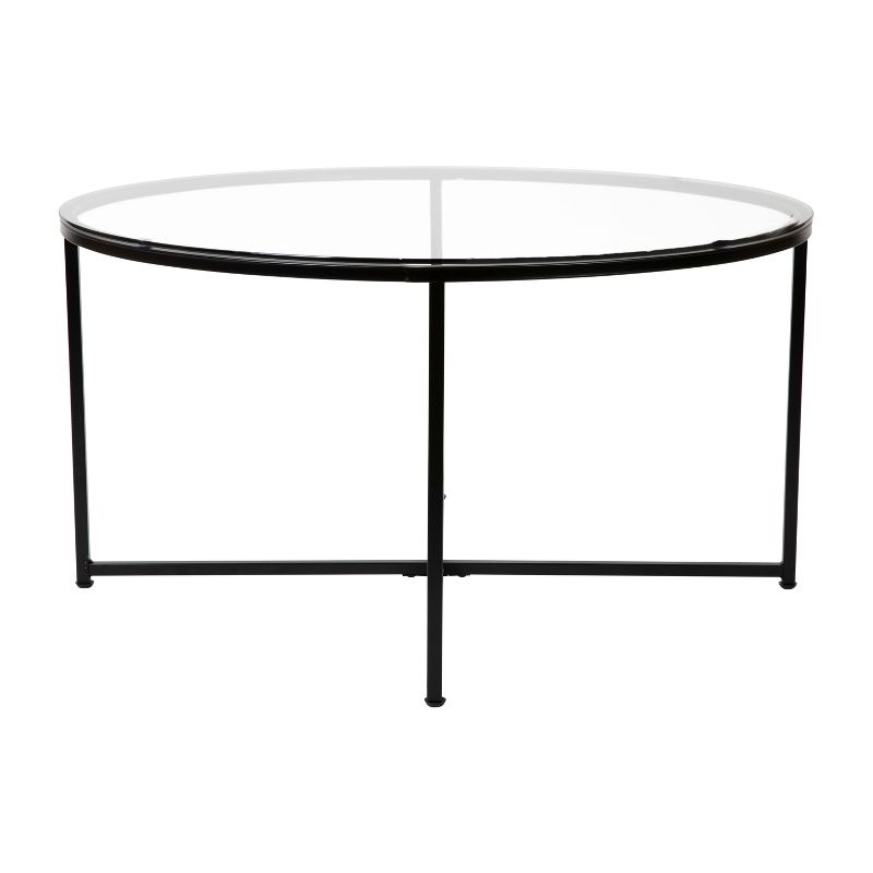 Merrick Lane Round Coffee Table Set - 3 Piece Coffee Table Set with Crisscross Frame - Coffee Table & 2 End Tables, 4 of 16