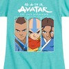 Girls' - Avatar: The Last Airbender - Sokka Aang Katara Fitted Short Sleeve Graphic T-Shirt - 2 of 4