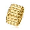 Ross-Simons 18kt Gold Over Sterling Ridged Ring - 3 of 4