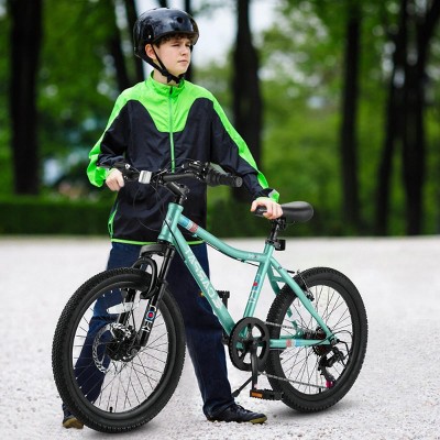 RISOKEYS 20 Inch Kids' Bike - Mountain Bike for Ages 8-12 Years Old Boys & Girls,7 Speed Kids' Bicycles, Front Suspension Disc U Brake