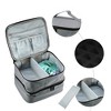 Unique Bargains Nail Polish Carrying Case Double Layer Nail Polish Organizer Case for Nail Polish and Manicure Tools Nylon 1 Pcs - 3 of 4