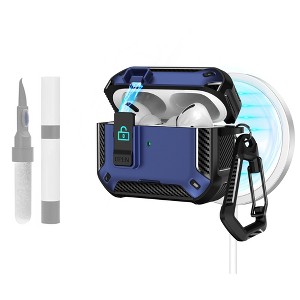 HTUTWOO Compatible with AirPods Pro 3 Case, with Back Magnetic Suction Function, Phone Holder and Cleaning Kit - 1 of 4
