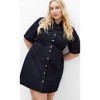 Women's Plus Size Liv Denim Dress - dark denim | CITY CHIC - 3 of 4