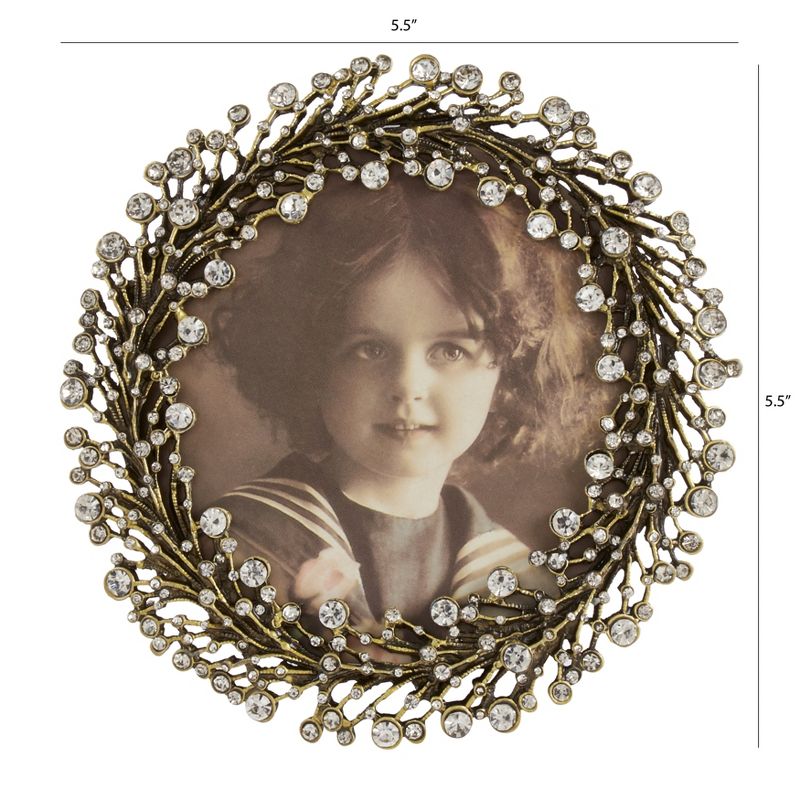 Saro Lifestyle Jeweled Photo Frame With Wreath Design, 3 of 5