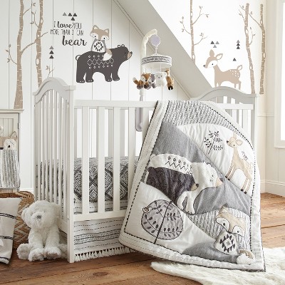 Woodland Friends Bear and Deer Nursery Wall Decal