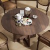 46 inch Round Black Rattan Dining Table for 4-6 People Suitable for Dining Room and Living Room - 3 of 4
