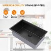 winado 33 Inch Stainless Steel Undermount Integrated Ledge Multifunctional Workstation Sink Set In Black - 4 of 4