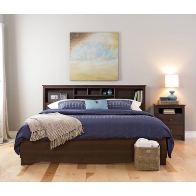 Espresso King Platform Storage Bed with 6 Drawers