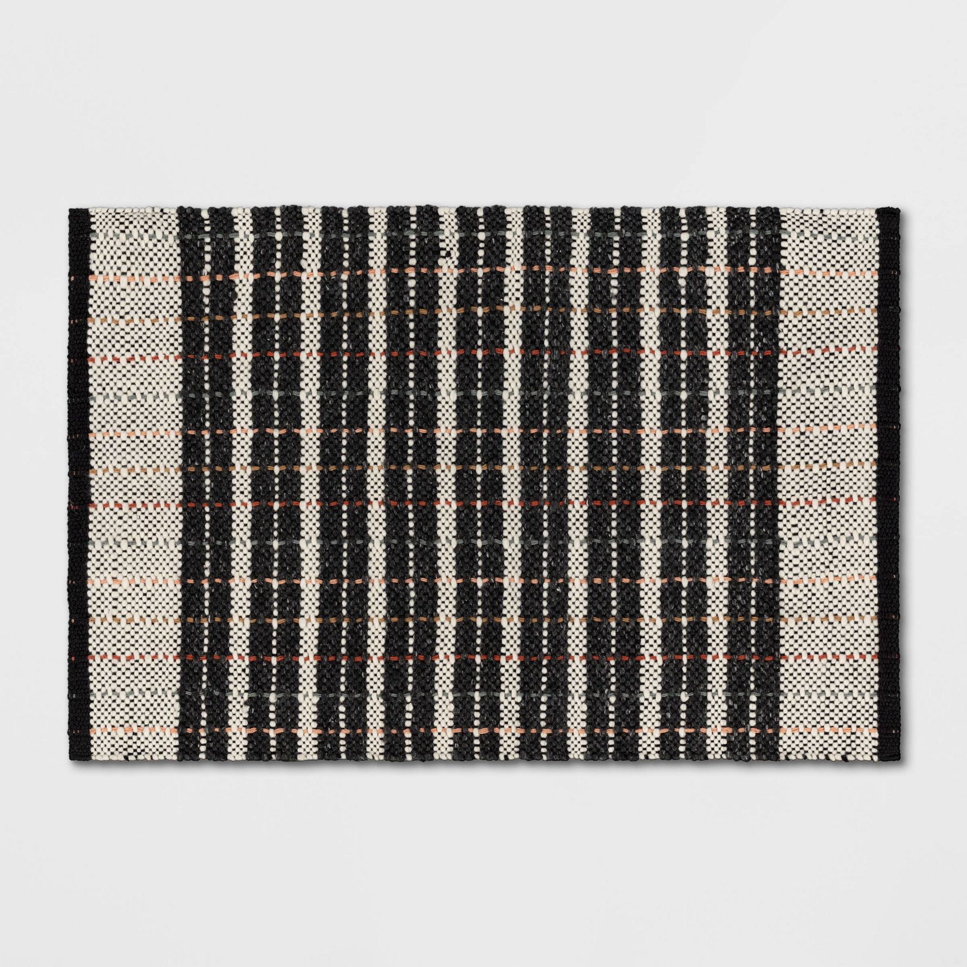 2'x3' Handloom Mixed Fibre Striped Rug - Threshold™: Indoor Outdoor Accent, Modern Traditional