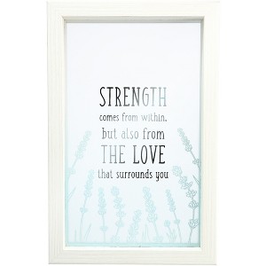 Pavilion Gift Company - Strength - 5.5" x 8.5" Framed Glass Plaque - Wall Sign Panels - 1 of 4