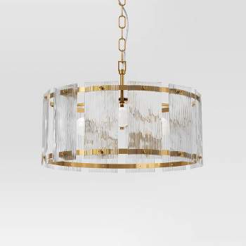 Glam Glass Ceiling Chandelier Brass - Threshold™