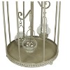 Kaemingk 26" Vintage Rose Antique-Style Distressed Gray-Washed Taupe Metal Birdcage Tea Light Candle Holder - 2 of 4