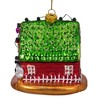 Northlight 4" Festive Red and Green Barn with Roof Glass Christmas Ornament - 3 of 4